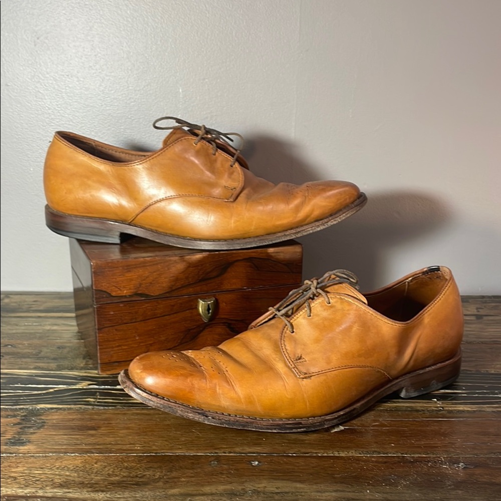 Allen Edmonds Mens Brogue Oxford 10.5 D quality made in USA  - leather quality - Picture 1 of 17